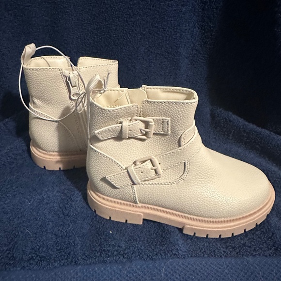 Toddler Evie Buckle Boots Cream - Picture 3 of 5